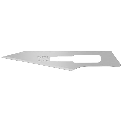 Martor 10 X Lama Scalpello, Lame Di Ricambio Per Coltelli Grafici, Cutter, 9 Mm, Affilata, Uso Singolo, Nr. 1025