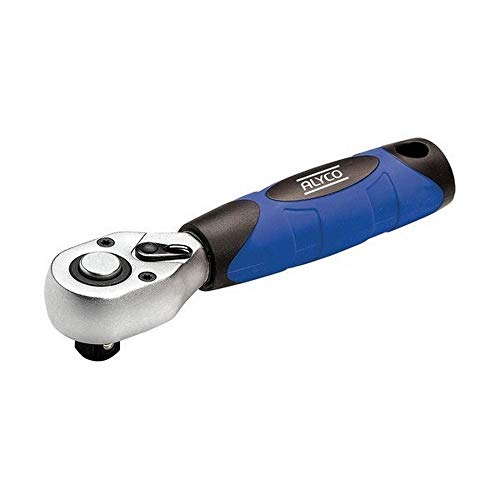 Alyco 192348 - Carraca Corta 1/2" 72 Dientes Con Expulsor De Vasos Y Mango Bimaterial 174 Mm