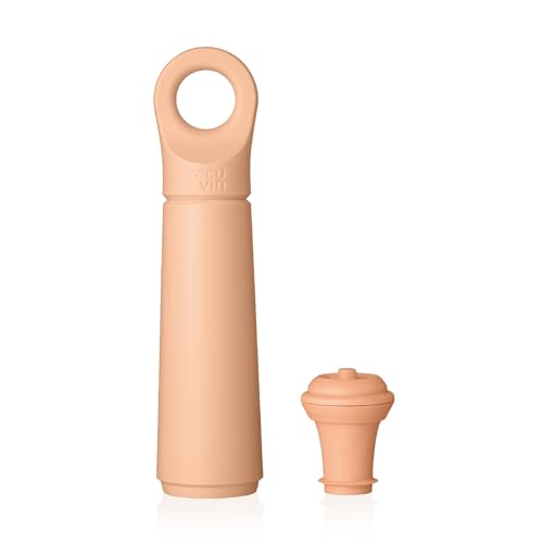 Vacu Vin Pompa Vino Loop - Tappo Sottovuoto Per Bottiglie Di Vino - 1 Pompa 1 Tappo In Materiale Riciclato Al 98% - Terra