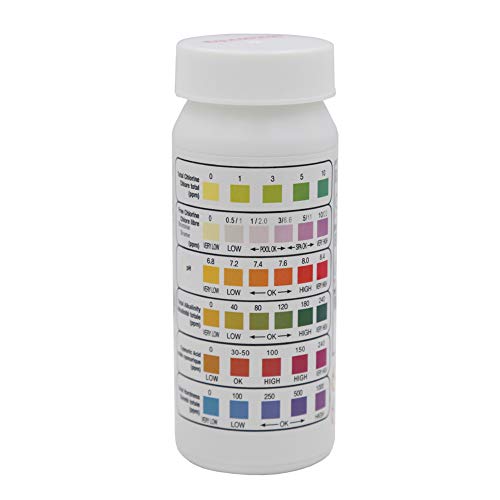 Strisce Per Test Di Cloro 6 In 1, Per Piscine, Spa, Cloro, Ph, Alcalinità, Acqua, Acido, Bromino, Alcalinità, Ph Per Piscina, Spa, Test Cloro, Cianuri