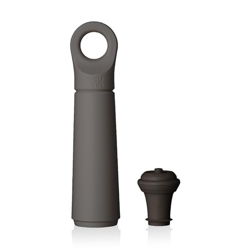 Vacu Vin Pompa Vino Loop - Tappo Sottovuoto Per Bottiglie Di Vino - 1 Pompa 1 Tappo In Materiale Riciclato Al 98% - Graphite