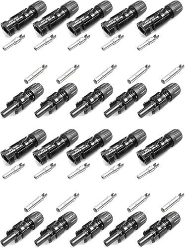 Stäubli Mc4 Connettori Solari Tipo Ii, Serie Pv-Kst4/6Ii-Ur E Pv-Kbt4/6Ii-Ur Per Cavi Solari Da 4-6 Mm2 Con Diametro Esterno Da 7,00 A 8,60 Mm (10 Pai