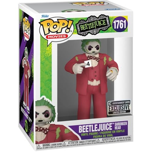 Funko Pop! Beetlejuice Shrunken Head - Figura In Vinile #1761 - Entertainment Earth Exclusive
