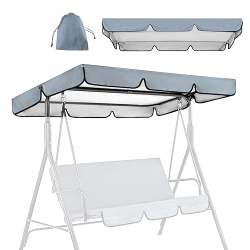 Tettuccio Parasole Per Dondolo Hollywood, Dondolo Con Tettuccio Parasole, 3 Posti, Altalena Hollywood Con Funzione Sdraio, Universale, Impermeabile (A
