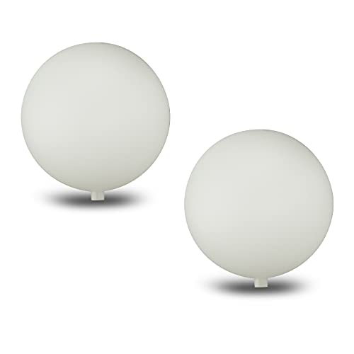 Kunststoff Kugel - Ugello In Plastica Per Asta Rotonda, Diametro 8 Mm, Sfera Da Giardino, Bianco Opaco, Liscio E Resistente, 2 Pezzi, Ø 12 Cm, 2 Pezzi