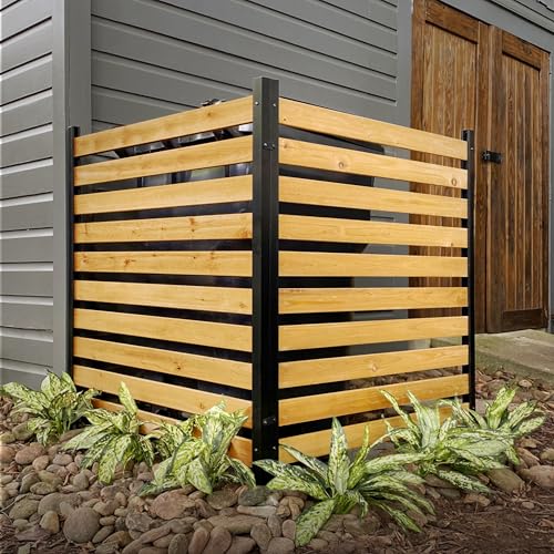 Enclo Privacy Screens Ec18009 Charleston Wood Outdoor Privacy Fence Schermatura A Doghe No-Dig Kit 96,5 Cm W X 106,7 Cm H, 2 Pannelli
