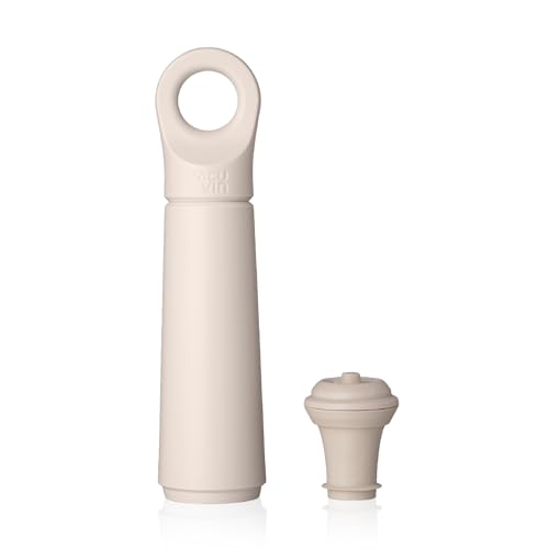 Vacu Vin Pompa Vino Loop - Tappo Sottovuoto Per Bottiglie Di Vino - 1 Pompa 1 Tappo In Materiale Riciclato Al 98% - Sand