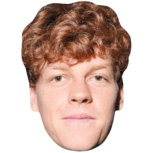 Jannik Sinner (Curls) Maschere Di Persone Famose, Facce Di Cartone