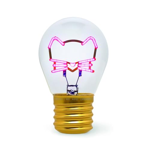 Legami - Lampada Da Tavolo A Forma Di Lampadina, Ricaricabile Con Cavo Usb, Senza Fili, Bulb Fiction, Tema Kitty, 6.8 X 10.3 Cm