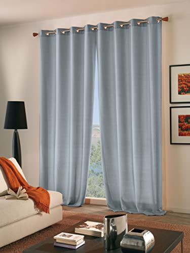 Home Collection Tpa129 Tenda Panama, Poliestere, Grigio, 140X280 Cm