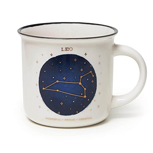 Legami - Tazza, Count Your Lucky Stars, Tazza In Porcellana New Bone China, Segno Zodiacale Laminato In Oro, Utilizzabile In Lavastoviglie, Capacità 3