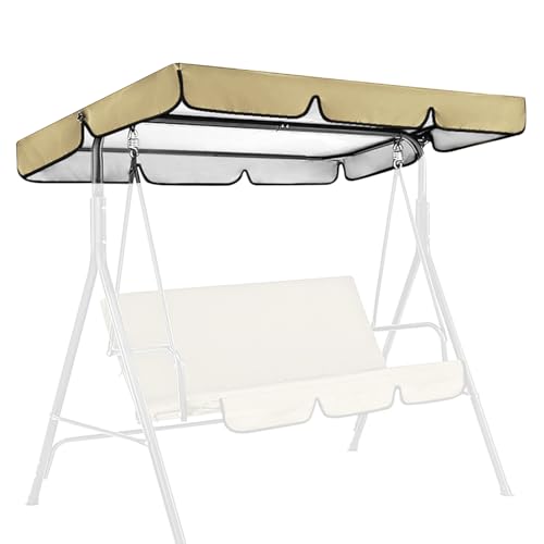 Tettuccio Parasole Per Dondolo Hollywood, Dondolo Con Tettuccio Parasole, 3 Posti, Altalena Hollywood Con Funzione Sdraio, Universale, Impermeabile (B