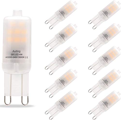 Lampadine Led G9 2W, Lampadina G9 Led Bianco Caldo 3000K,200 Lumen,Ac220-240V, Angolo A Fascio 360 ° Non Dimmerabile, Lampadina Alogena Di Ricambio 20