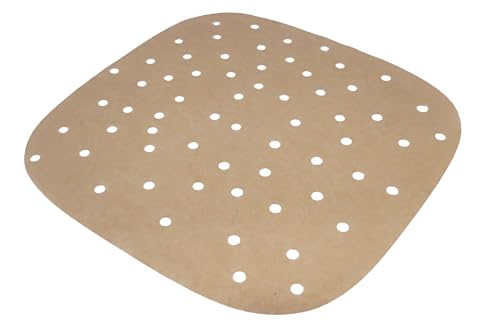 Guardini, Set Di 100 Fogli Forati Quadrati 22X22 Cm, Ideali Per Friggitrice Ad Aria, Carta Antiaderente, Monouso, Linea Air Fryer
