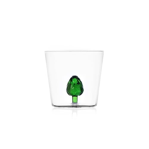 Ichendorf Milano Tumbler Carciofo, Collezione Vegetables, 35 Cl, Vetro Borosilicato, Fatto A Mano