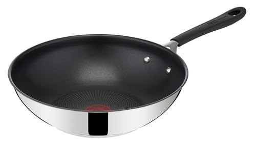 Tefal Jamie Oliver Home Cook - Wok A Induzione, In Acciaio Inox, Antiaderente, 28 Cm