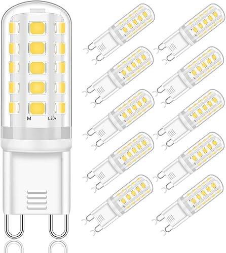 Yuiip Lampadine Led G9 5W, Sostituiscono Alogene 33W 40W 50W, Luce Naturale 4000K, 400Lm, Senza Lampeggio, Base Standard G9, Risparmio Energetico, Non