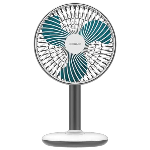 Cecotec - Ventilatore Da Tavolo Energysilence 4000 Portable Desk, 4000Mah Lunga Autonomia, 6 Pollici, Pannello Touch, 4 Velocità, Inclinazione Regolab