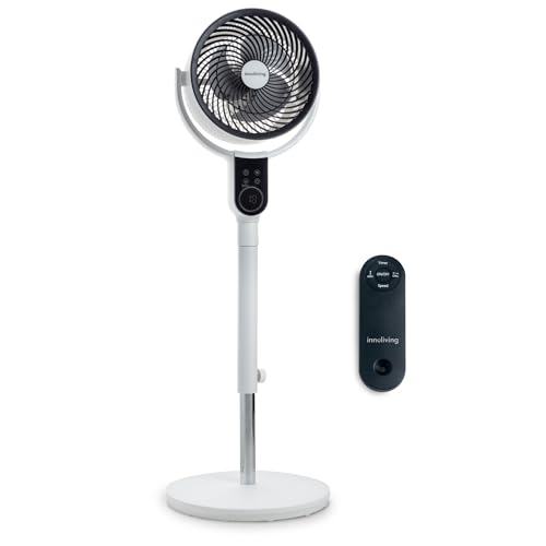 Innoliving Ventilatore A Piantana Digitale High Tech Inn-533/Inn-534, Slim Design, Display Touch, Telecomando, Oscillazione 3D, Timer 12H, 3-12 Veloci