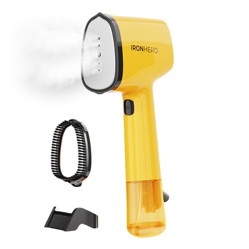 Cecotec Ferro Da Stiro Verticale Ironhero V-1500 Essential Yellow, Potenza 1500 W, Vapore Continuo 25G/Min, Riscaldamento Rapido, Disinfetta, Pulisce 