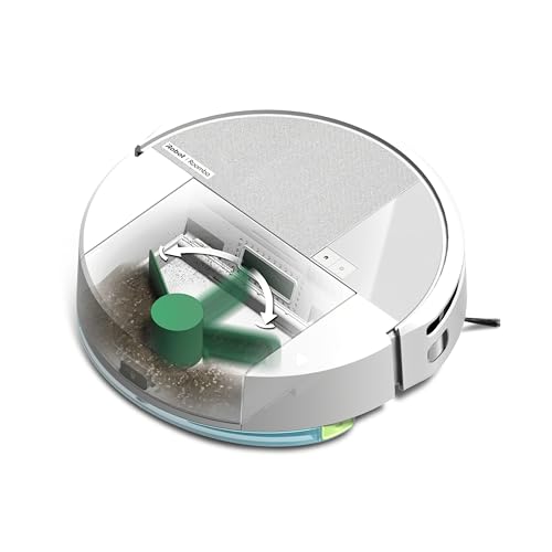 Irobot Roomba 205 Dustcompactor Combo, Robot Aspirapolvere Lavapavimenti, Raccoglie E Compatta La Polvere, Navigazione Clearview Lidar, Rileva Tappeti