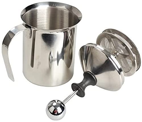 Cozyswan Acciaio Inox Milk Frother Doppia Maglia Del Latte Creamer Schiuma Di Latte (400Ml)