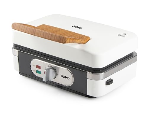 Domo Do9277C Snack Macher 3 In 1 – Sandwichmaker – Piastra Per Waffle – Griglia A Contatto – 1100 W – Bianco