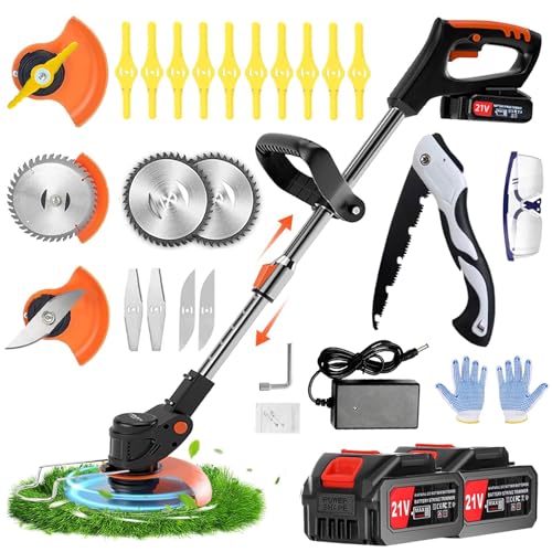 Decespugliatore Elettrico, Decespugliatore Batteria, Tagliabordi Batteria 24 V, Tagliabordi Elettrico 4 In 1, Decespugliatore A Lunghezza Retrattile, 