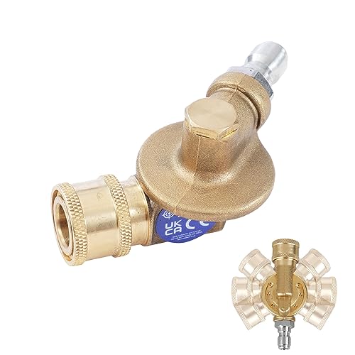 Aim Tools Accoppiatore Girevole Per Idropulitrice Con 5 Punte Per Ugelli A Spruzzo, Rotazione Di 90 Gradi, 4500 Psi 1/4" Disconnessione Rapida, Access
