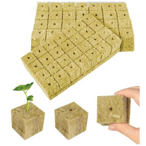 Tkxjry 28 Pezzi Cubi Di Coltivazione Soilless, Cubetti Di Lana Di Roccia, Cubi Di Lana Di Roccia Per Coltivazione, Rockwool Fuori Suolo Cubo Idroponic