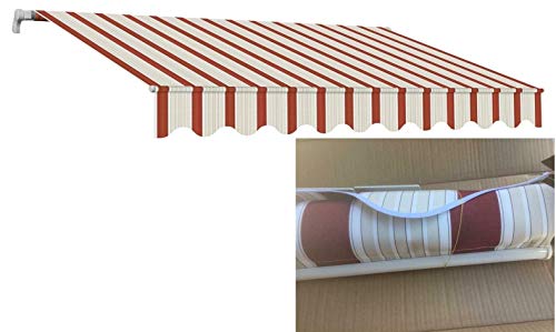 Sangiorgio Tenda Da Sole A Caduta Con Mantovana 250X250 Bordeaux Bianco