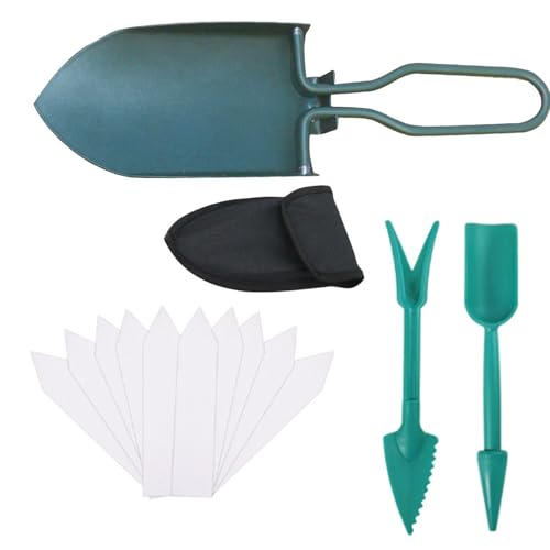 1 Pala Verde Militare Per Piccoli Ingegneri, Kit Iniziale Per Piantine Da 2 Pezzi, 10 Etichette, Pala Pieghevole, Piccola Pala Da Giardino, Pala Da Es