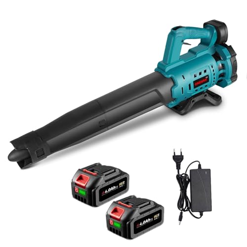 Onevan Soffiatore Foglie A Batteria, 20V Soffiatore Elettrico 130Mph 480Cfm, Velocità Continua, Soffiatore Da Giardino Senza Fili Neve Per Foglie E Po