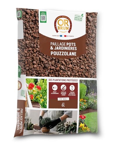 Or Brun Pacciamatura Di Pozzolana - 6L - Protezione Delle Piante - Vasi E Fioriere Obrppou6U