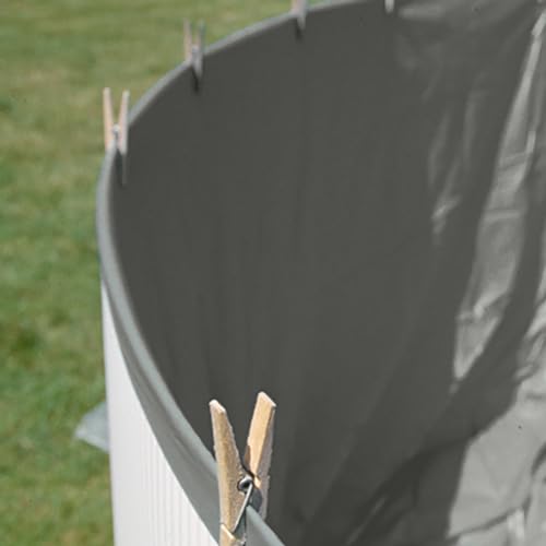 Gre Sp738Gf Liner Grigio Per Piscina Fuoriterra Ovale, Dimensioni 730 X 375 X 130 Cm, Sistema Overlap