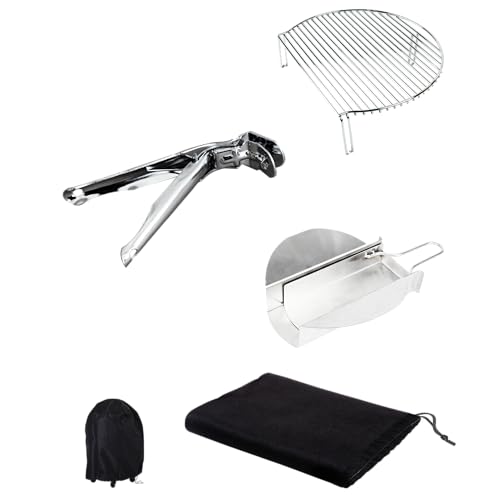 Cecotec Attrezzi Per Barbecue Acciaio Inox, Set Utensili Barbecue Acciaio Inox Dragonpack 4600 M, Set Completo Con Pinze A Presa Fissa, Raccoglicenere
