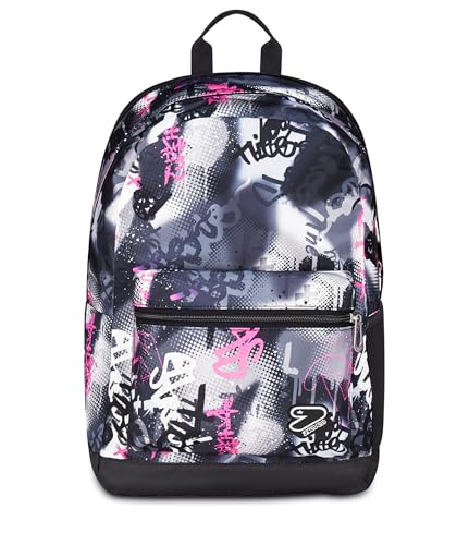 Seven Zaino Scuola Reversibile, Grigio E Fucsia, Zaino Doppio Scomparto Con Auricolari Wireless, Tasca Porta Pc E Tasca Porta Borraccia, Scuola Media 