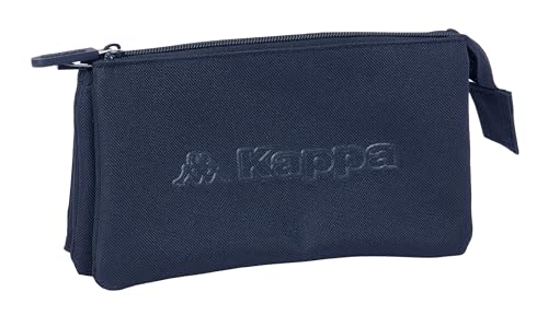Safta Kappa Basics Astuccio Per Bambini, Ideale Per Bambini In Età Scolare, Comodo E Versatile, Qualità E Resistenza, 22 X 3 X 12 Cm, Blu Navy, M, Cas