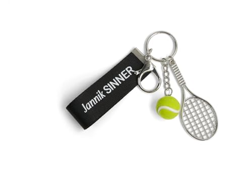 Pigna,Portachiavi Jannik Sinner,Con Ciondoli Tennis,Con Anello E Gancio,Confezione 1 Pezzo