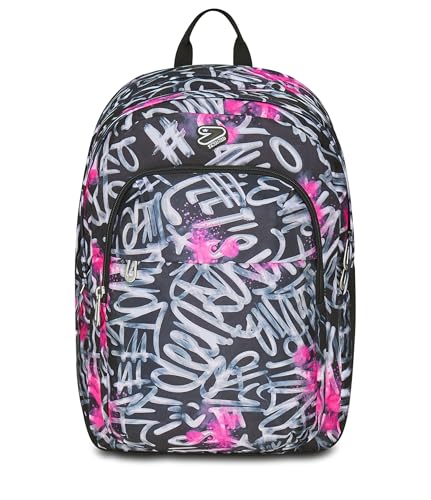 Seven Zaino Scuola Pro Xxl Detach Con Cuffie Wireless, Nero Fucsia, Tasca Interna Porta Pc E Tasca Laterale Per Borraccia, 33 L, Scuola Media E Superi