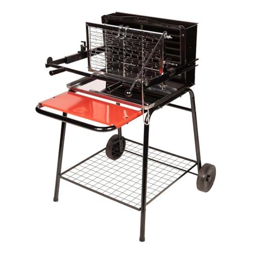 Somagic Jbq1305006 - Barbecue A Carbone Verticale Con Griglia Verticale, Colore: Grigio