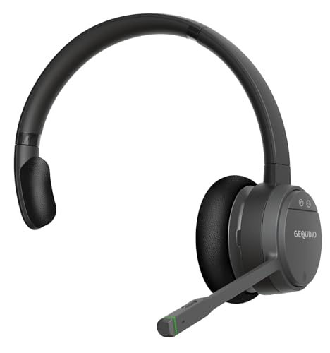 Gequdio Gc-1 Dect Auricolare Per Fritzbox – Senza Fili Con Controllo Delle Chiamate Sul Fritzfon – Doppio Auricolare Con Bluetooth Per Pc E Smartphone
