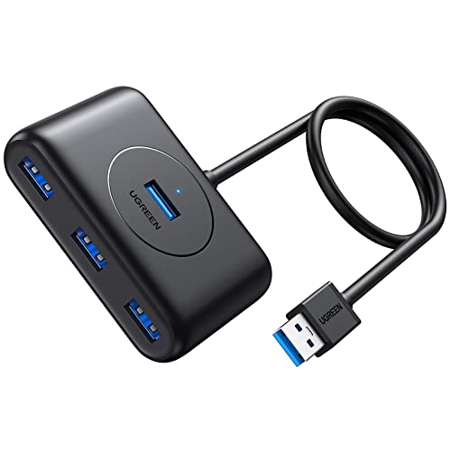 Ugreen Hub Usb 3.0 4 Porte 5Gbps Con Cavo Usb 3.0 Da 100Cm Led, Hub Multiporta Usb Supporta Windows, Mac Os, Linux Compatibile Con Macbook, Ps4, Xbox