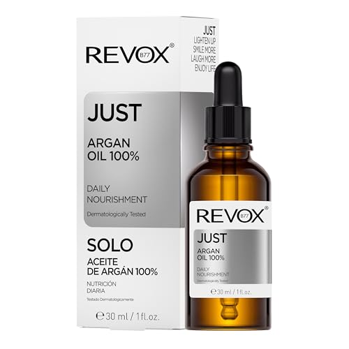 Revox B77 - Solo Olio Di Argan 100%, 30 Ml, Olio Di Argan Per Viso E Collo, Idrata, Nutre E Lenisce La Pelle, Ammorbidisce E Migliora L'Elasticità Del