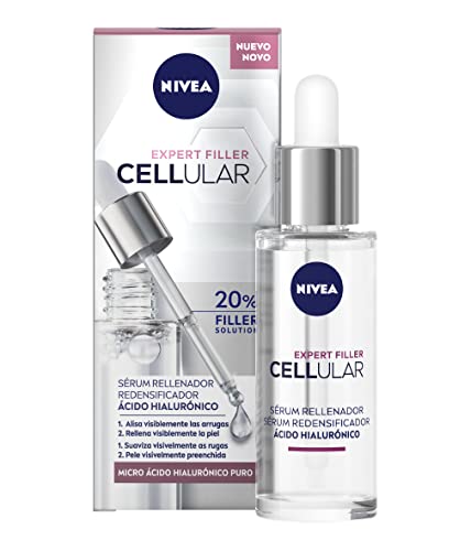 Nivea Hyaluron Cellular Expert Filler Sérum Rellenador Ácido Hialurónico (1 X 40 Ml), Sérum Antiedad Activador Celular, Sérum Antiarrugas Con Efecto A