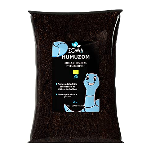 Zoma Humuzom Humus Di Lombrico 100% Biologico Italiano - Fertilizante Organico Puro Che Contiene Gli Stessi Enzimi Di 50Kg Di Stallatico Pellettato (2