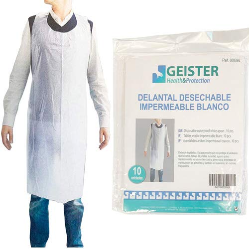 Sodico 00698 Grembiule Monouso Impermeabile Bianco 10 Pezzi