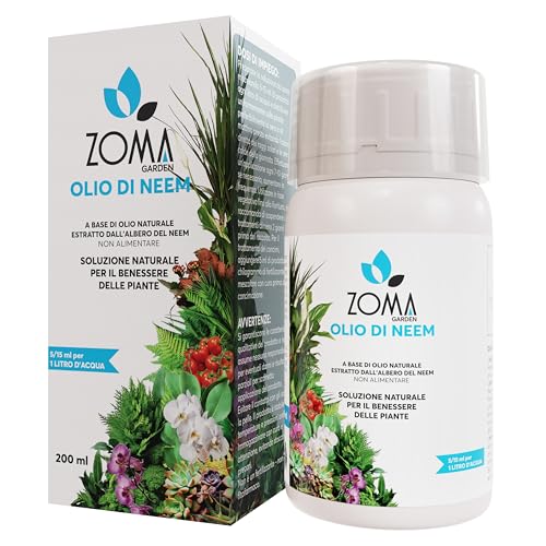 Zoma Olio Di Neem Per Piante, Antiparassitario Naturale Insetticida Cocciniglia, Afidi E Insetti Volanti, Olio Di Neem Puro Ideale Per Orto E Giardino