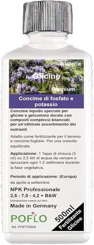 Poflo Fertilizante Glicine Concime Maggiociondolo Concime Liquido High-Tech Npk (500Ml)