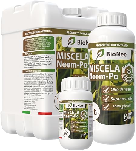 Miscela Neem-Po Per Piante Biologico | Olio Di Neem + Sapone Molle Di Potassio Solubile Ottimo Contro Le Avversità Esterne Di Orto, Prato E Giardino 1